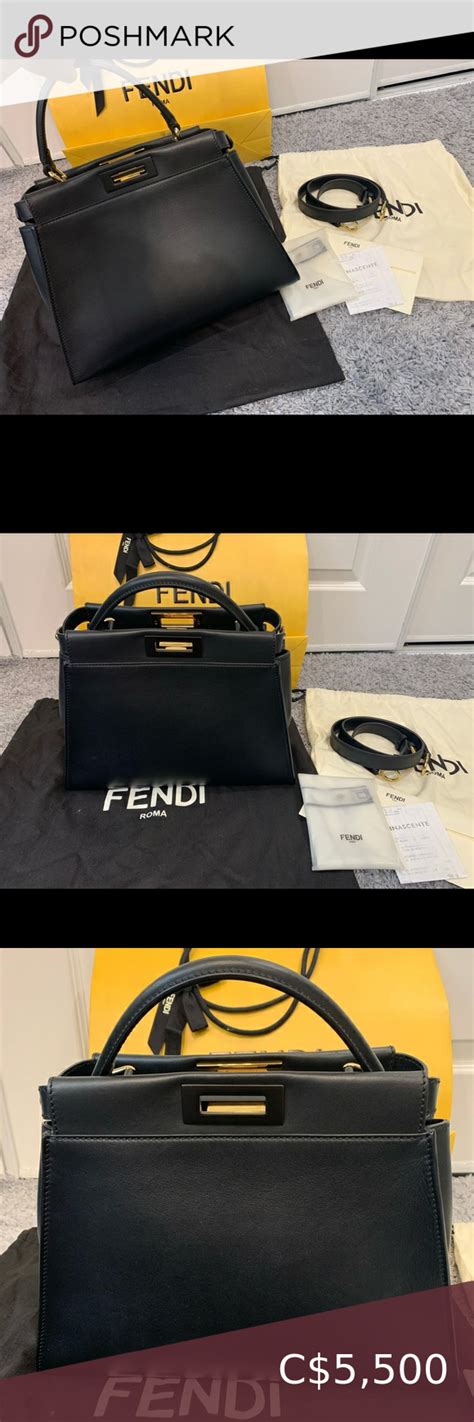 fendi peekaboo extra light black|fendi peekaboo raincoat.